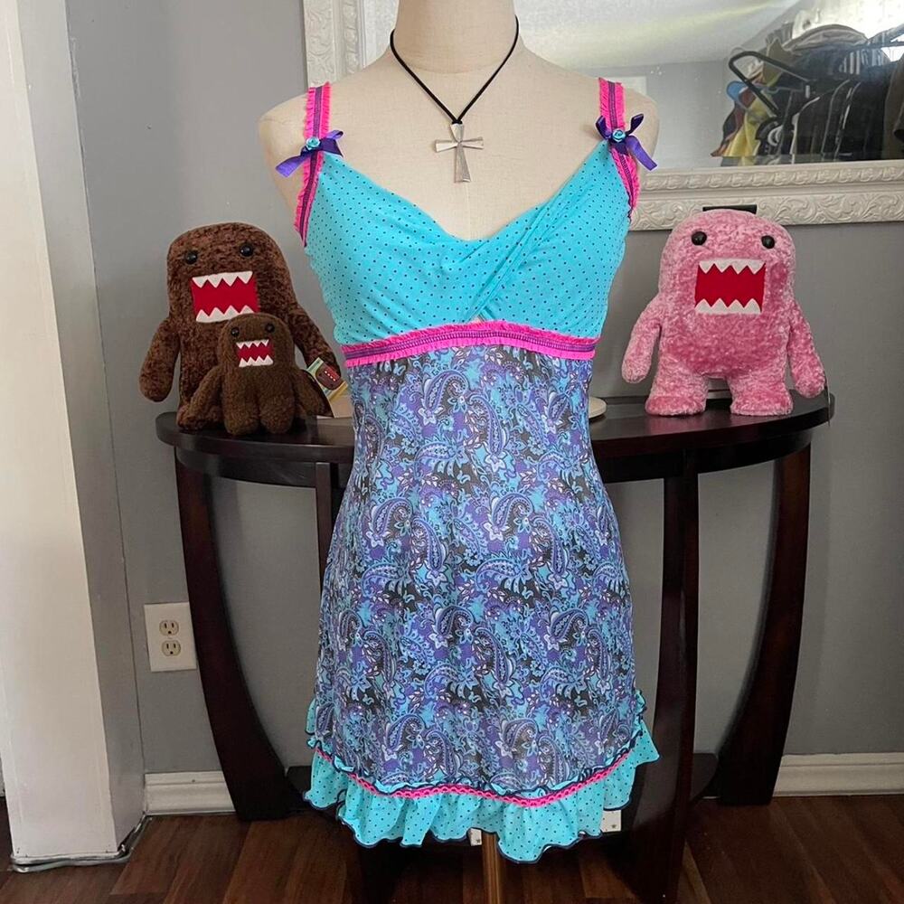 Y2k babydoll ruffled dress